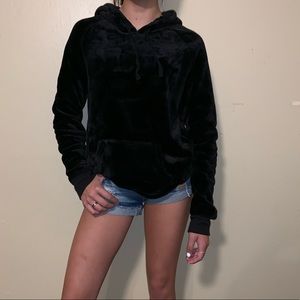 Black Fuzzy Hoodie